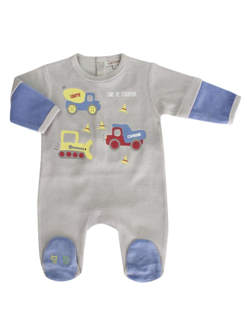 Pyjama "TRUCK" LES CHATOUNETS Gris - Kiabi