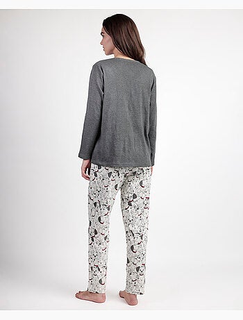 Pyjama universitaire à manches longues pour femme Disney Dalmatiens