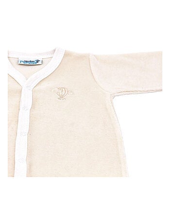Pyjama velours - 100% coton biologique - 1 à 6 mois