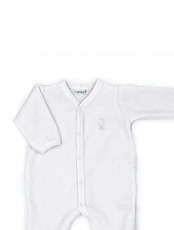 Pyjama velours - 100% coton biologique - 1 à 6 mois