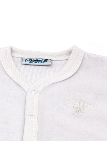 Pyjama velours - 100% coton biologique - 1 à 6 mois