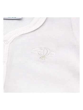 Pyjama velours - 100% coton biologique - 1 à 6 mois