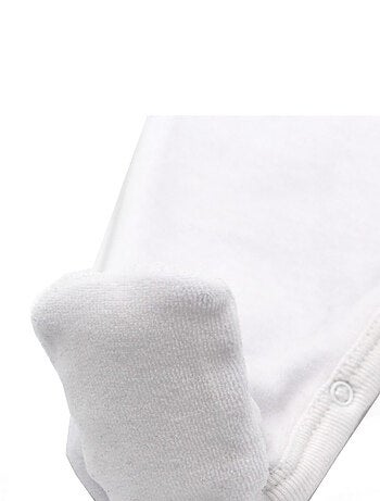 Pyjama velours - 100% coton biologique - 1 à 6 mois