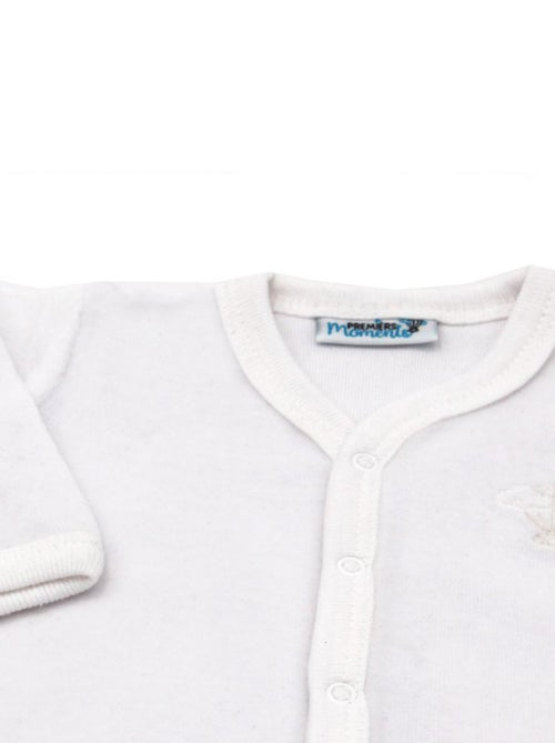 Pyjama velours - 100% coton biologique - 1 à 6 mois - Kiabi