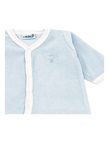 Pyjama velours - 100% coton biologique - 1 à 6 mois
