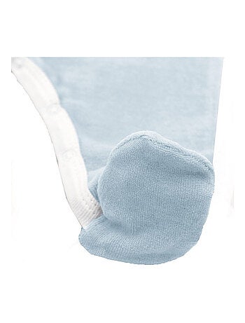 Pyjama velours - 100% coton biologique - 1 à 6 mois