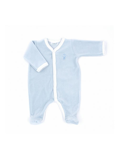 Pyjama velours - 100% coton biologique - 1 à 6 mois - Kiabi
