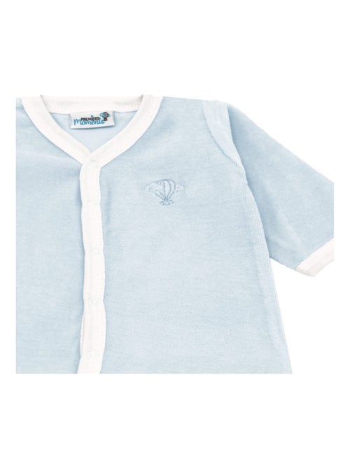 Pyjama velours - 100% coton biologique - 1 à 6 mois - Kiabi