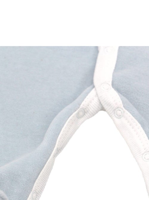 Pyjama velours - 100% coton biologique - 1 à 6 mois - Kiabi