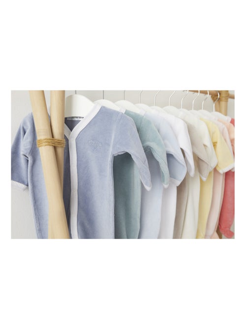 Pyjama velours - 100% coton biologique - 1 à 6 mois - Kiabi