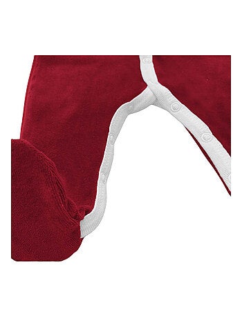 Pyjama velours - 100% coton biologique - 1 à 6 mois