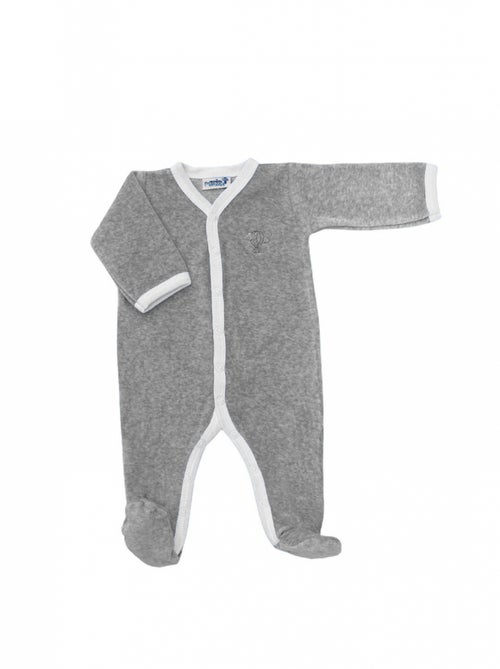 Pyjama velours - 100% coton biologique - 1 à 6 mois - Kiabi