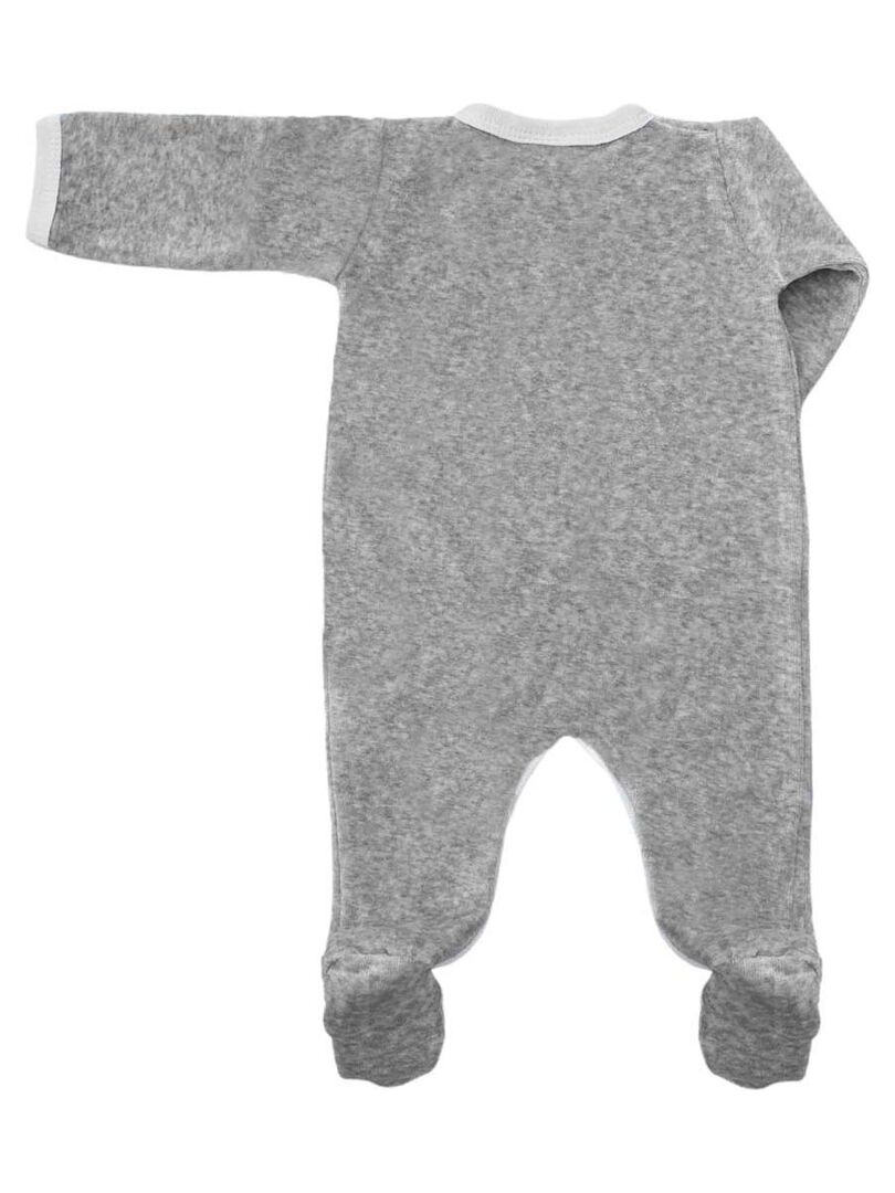 Lot de 2 pyjamas velours 100 % coton biologique - 1 à 6 mois Premiers  Moments