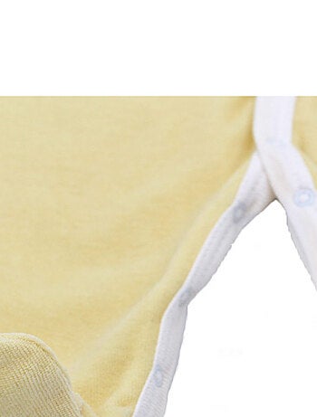 Pyjama velours - 100% coton biologique - 1 à 6 mois