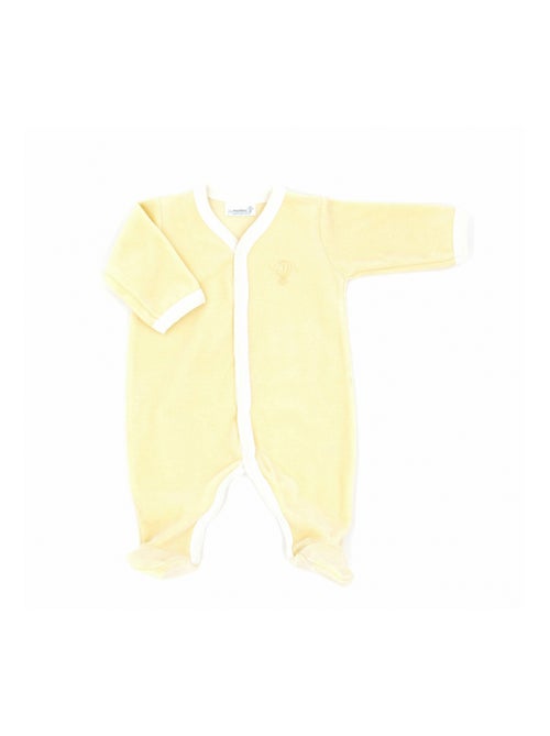 Pyjama velours - 100% coton biologique - 1 à 6 mois - Kiabi