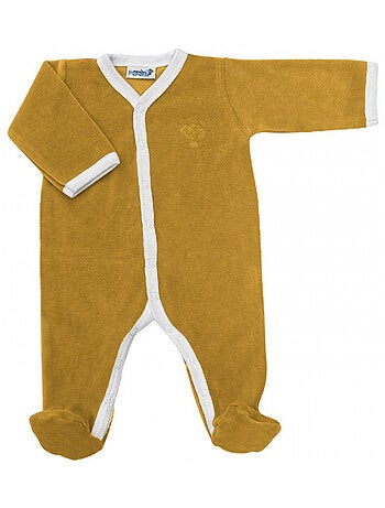 Pyjama velours - 100% coton biologique - 1 à 6 mois
