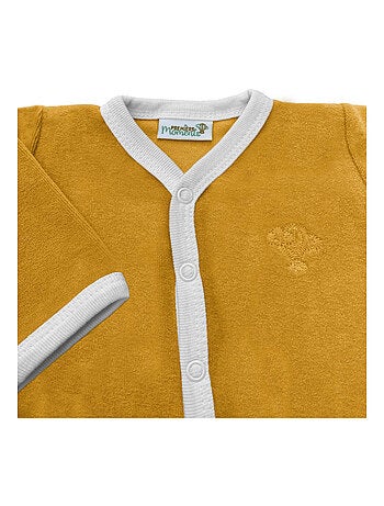 Pyjama velours - 100% coton biologique - 1 à 6 mois