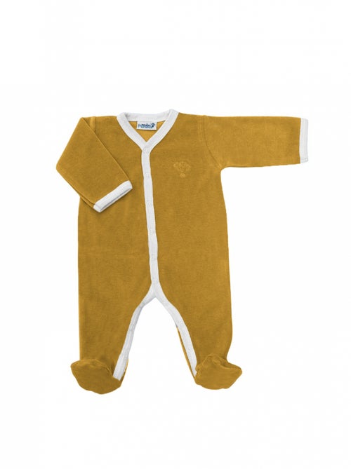 Pyjama velours - 100% coton biologique - 1 à 6 mois - Kiabi