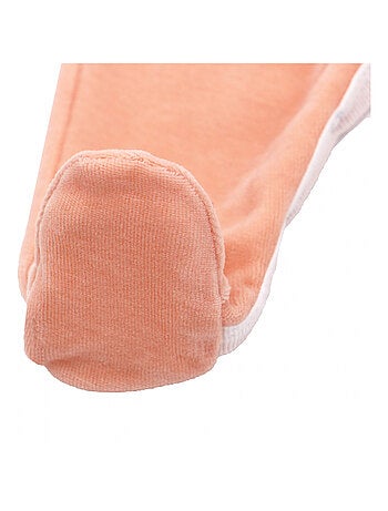 Pyjama velours - 100% coton biologique - 1 à 6 mois