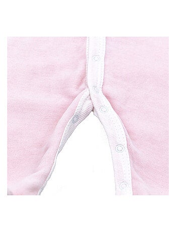Pyjama velours - 100% coton biologique - 1 à 6 mois