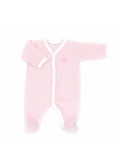 Pyjama velours - 100% coton biologique - 1 à 6 mois - Kiabi