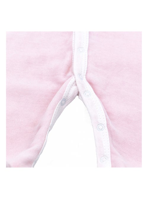Pyjama velours - 100% coton biologique - 1 à 6 mois - Kiabi