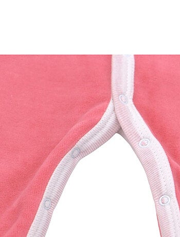 Pyjama velours - 100% coton biologique - 1 à 6 mois