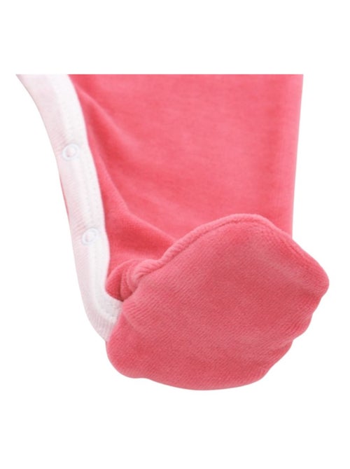 Pyjama velours - 100% coton biologique - 1 à 6 mois - Kiabi