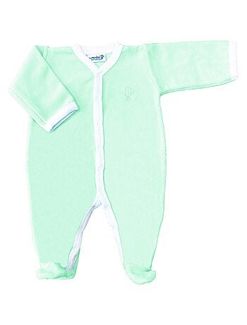 Pyjama Velours - 100% Coton Biologique - 1 À 6 Mois - Kiabi