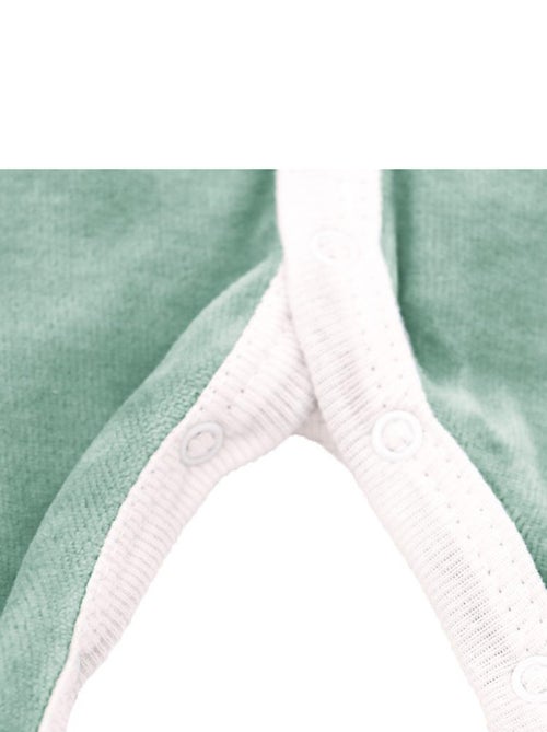 Pyjama velours - 100% coton biologique - 1 à 6 mois - Kiabi