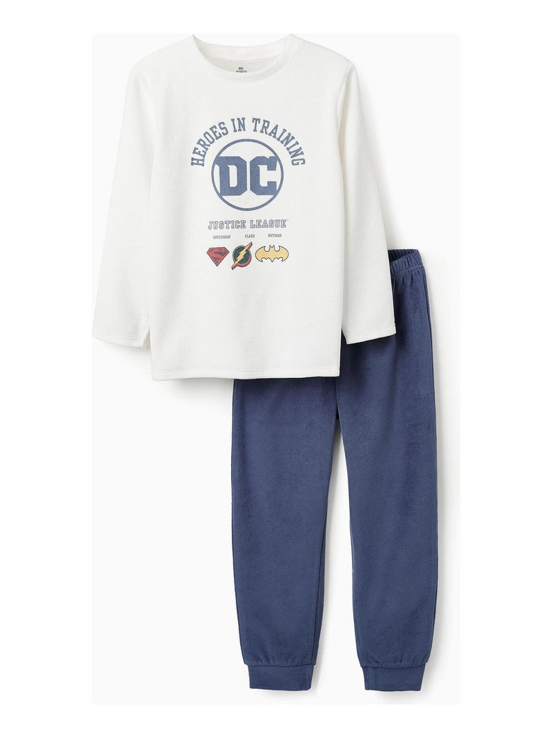 Pyjama velours, avec imprimé Justice League  LICENSE Blanc - Kiabi