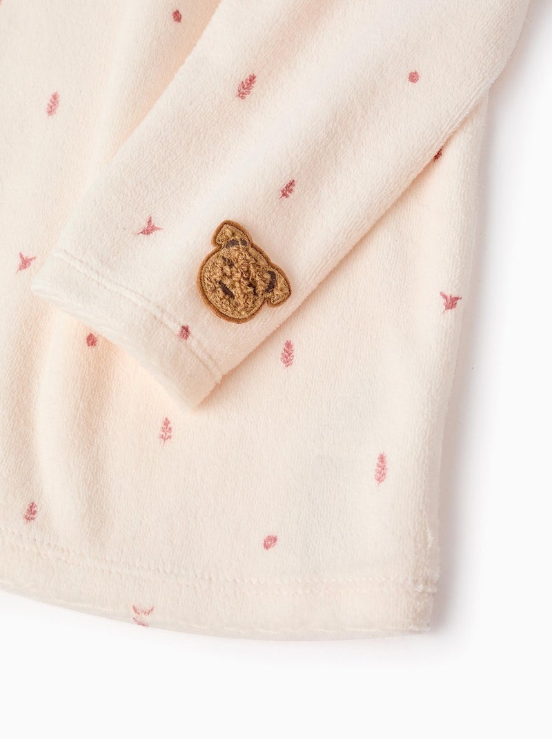 Pyjama velours, avec volants SCRAPBOOKING Rose - Kiabi