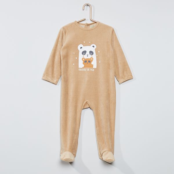 Pyjama Velours Bebe Garcon Beige Panda Kiabi 10 00