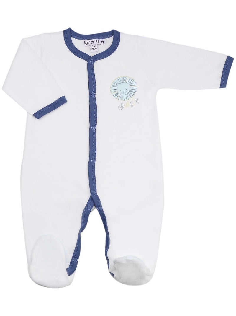 Pyjama velours Blanc - Kiabi