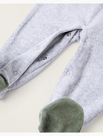 Pyjama velours, broderie dinosaure DINO UNIVERSITY