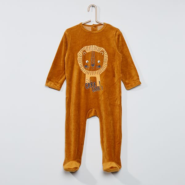 Pyjama Velours Bebe Garcon Camel Lion Kiabi 9 00