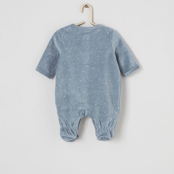 Pyjama Velours Eco Concu Bebe Fille Bleu Vert Etoile Kiabi 8 00