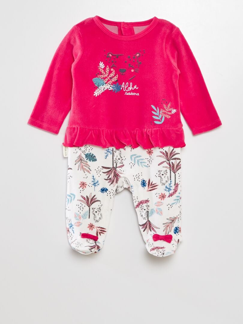 pyjama femme bicolore avec motif disney rose pyjamas ensembles