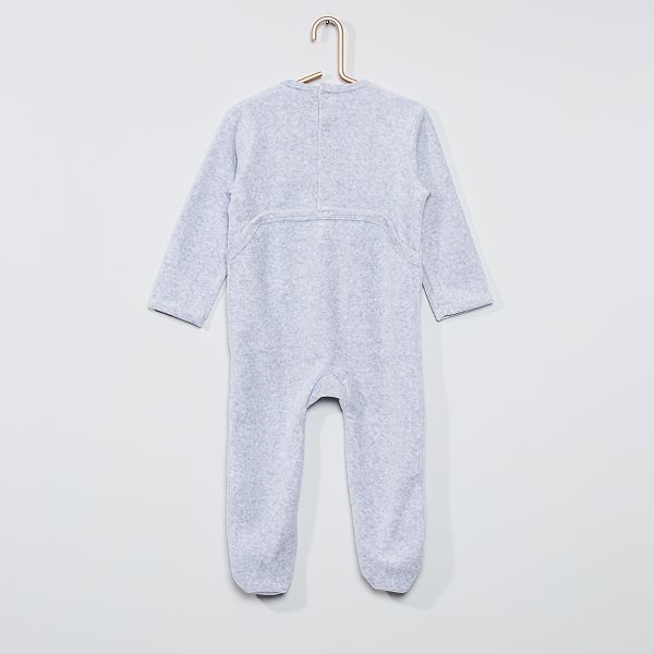 Pyjama Velours Bebe Fille Gris Chine Chou Kiabi 10 00