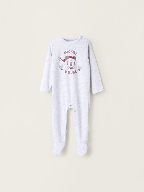 Pyjama velours, imprimé Mickey de Noël MICKEY - Kiabi