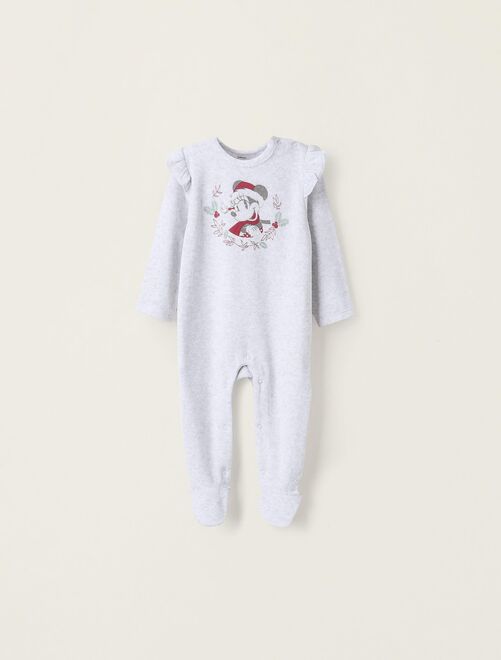 Pyjama velours, imprimé Mickey de Noël MINNIE - Kiabi