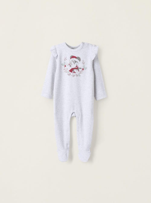 Pyjama velours, imprimé Mickey de Noël MINNIE - Kiabi