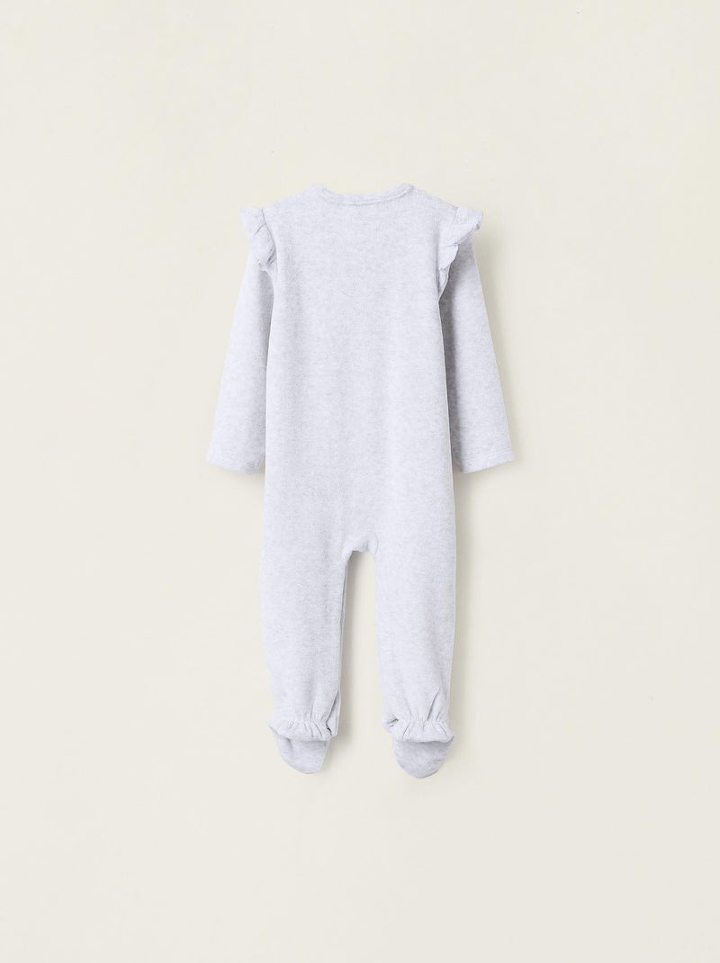 Pyjama velours, imprimé Mickey de Noël MINNIE Gris clair - Kiabi