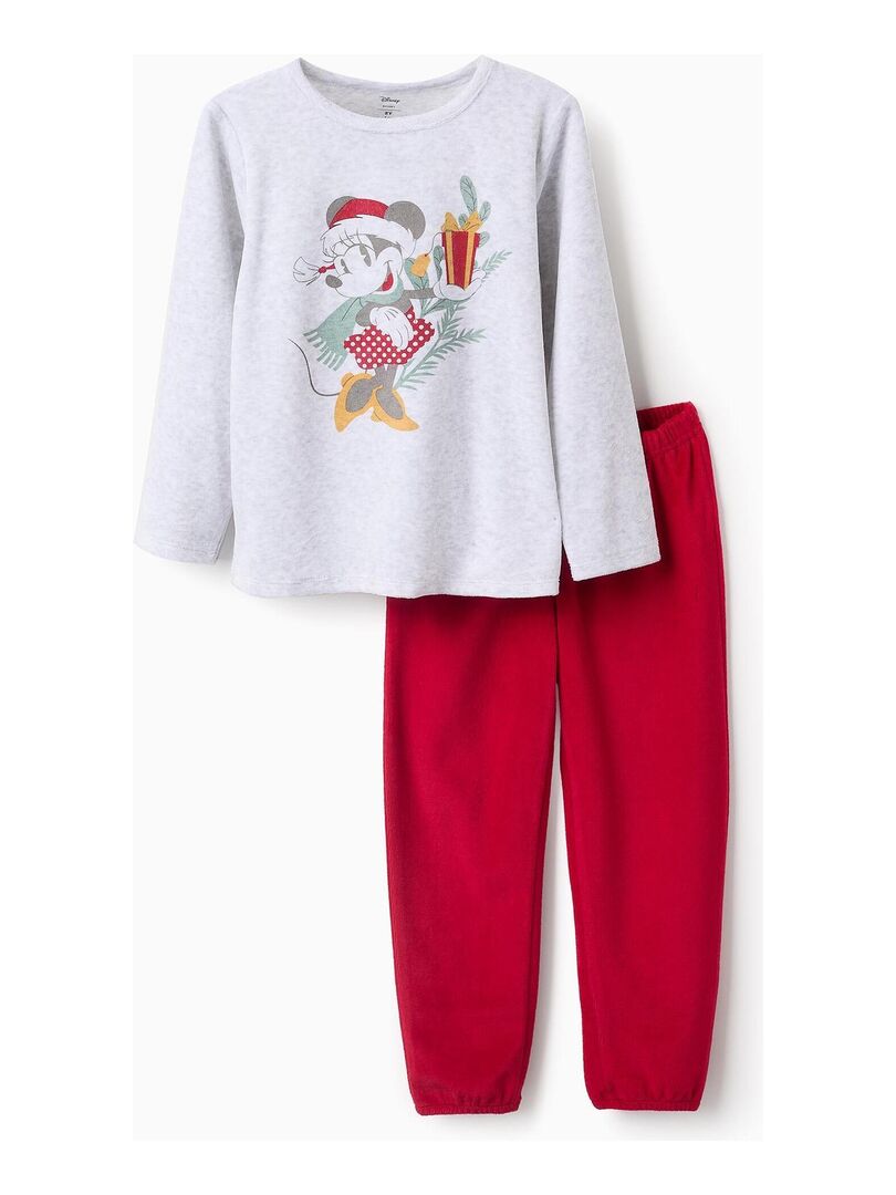 Pyjama velours, imprimé Minnie MICKEY Gris clair - Kiabi