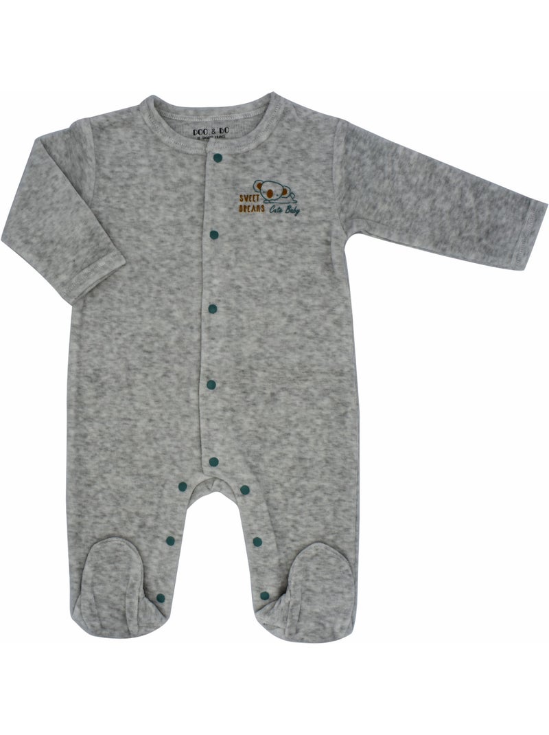 Pyjama Velours 'koala''doo&bo' Gris - Kiabi