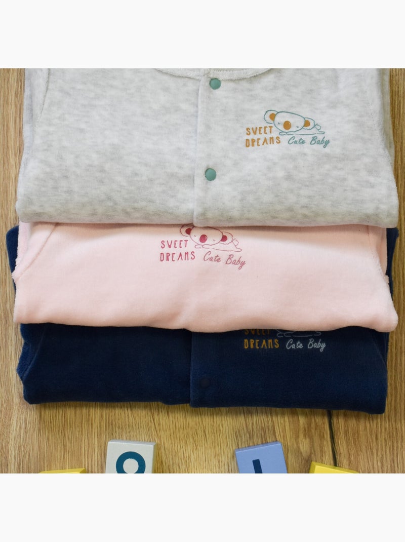 Pyjama Velours 'koala''doo&bo' Gris - Kiabi