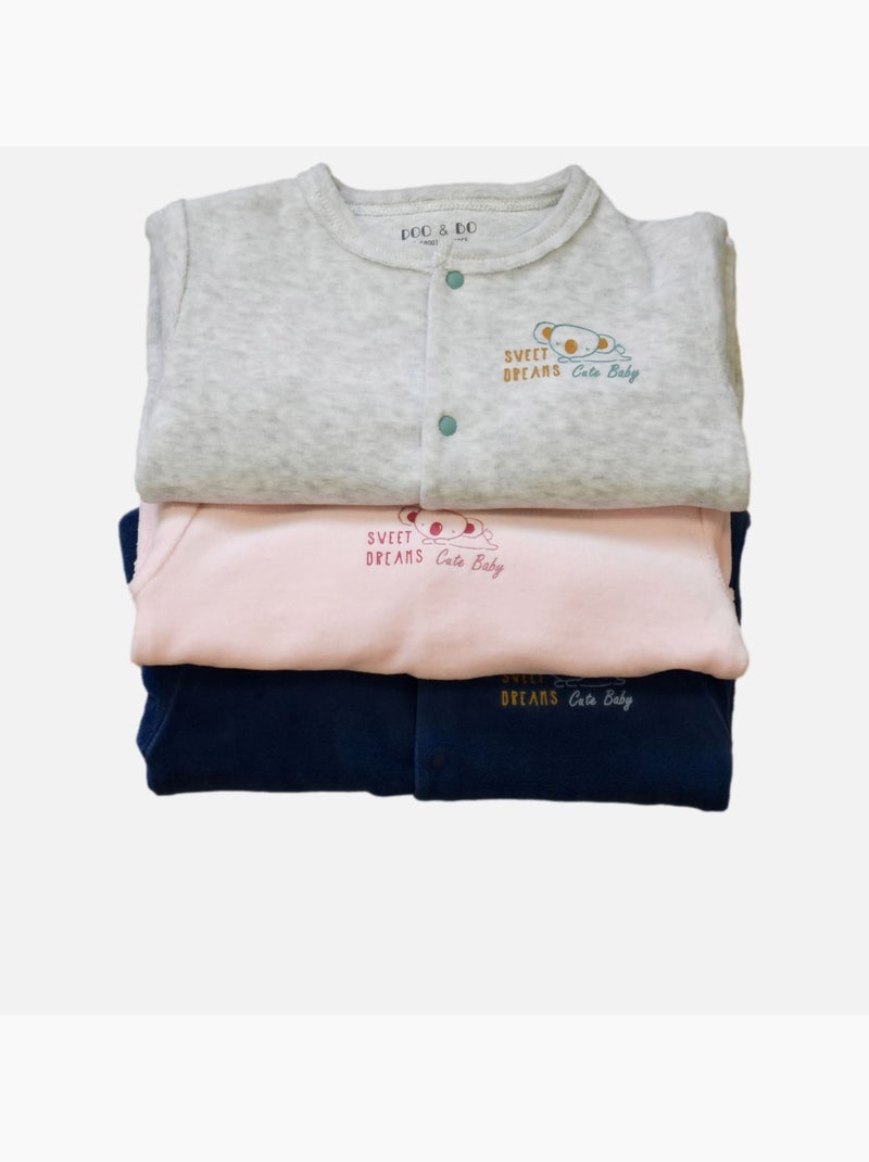 Pyjama Velours 'koala''doo&bo' Rose - Kiabi