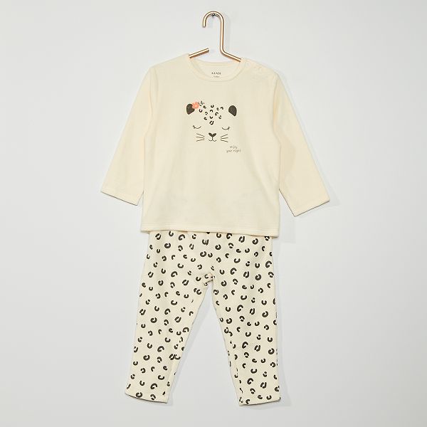 Pyjama Velours Leopard Bebe Garcon Beige Kiabi 8 00