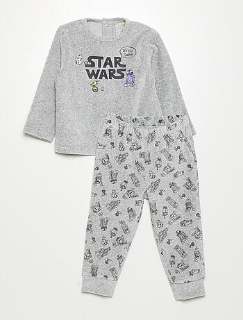 Pyjama velours long - Imprimé 'Star Wars' - 2 pièces - Kiabi