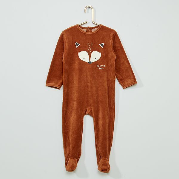 Pyjama Velours Bebe Garcon Marron Kiabi 9 00